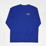 T-Shirt Long Sleeve "Berlin Travel Club Typo" - worker blue