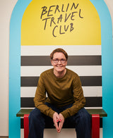 T-Shirt Long Sleeve "Berlin Travel Club Typo" - Khaki
