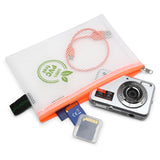 Zippered Bag Mesh, coloured EVA (PVC-free)  DIN A6