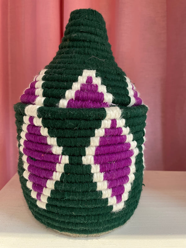Berber Basket 4 green-purple-white