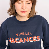 Sweater “Vice les Vacances” - navy blue