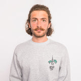 Sweater “Berlin Palms” - heather grey