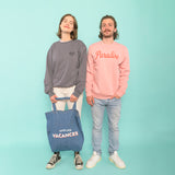 Shopper “Vive les Vacances” - denim blue