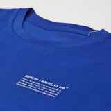 T-Shirt Long Sleeve "Berlin Travel Club Typo" - worker blue