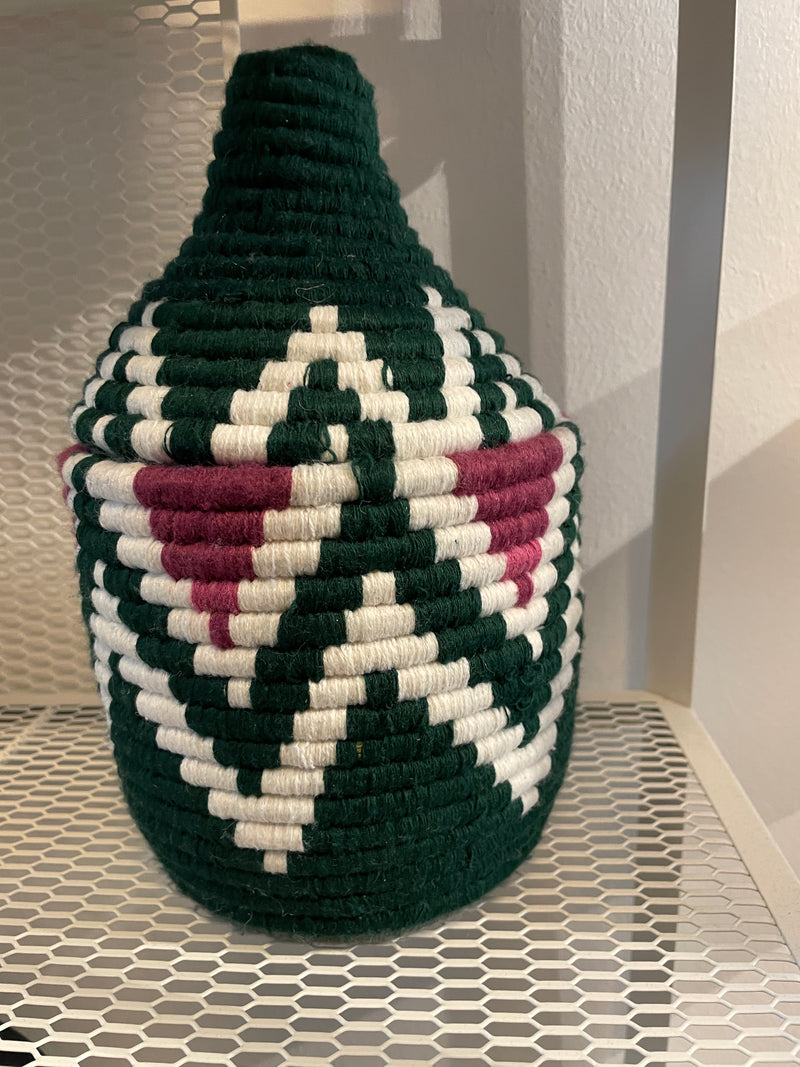 Berber Basket 10 green-purple-white