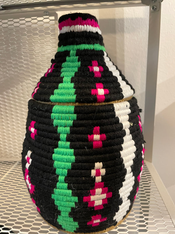 Berber Basket 11 black-pink-green