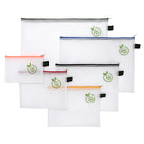 Zippered Bag Mesh, coloured EVA (PVC-free) Set of 6 pieces