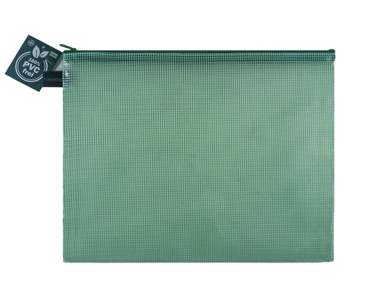 Zippered Bag Mesh, coloured EVA (PVC-free)  DIN A4