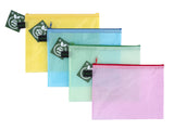 Zippered Bag Mesh, coloured EVA (PVC-free)  DIN A6