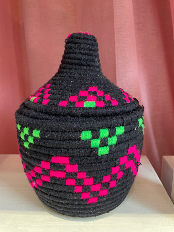 Berber Basket 6 black-pink-green