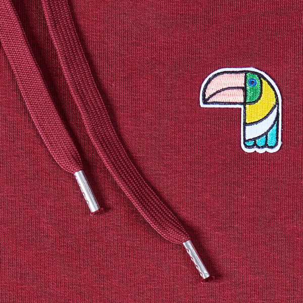 Relaxed Hoodie "Il Tucano" - Burgundy