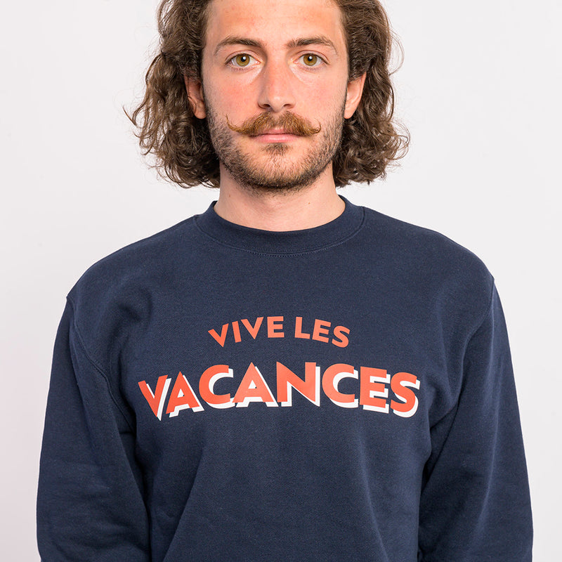 Sweater “Vice les Vacances” - navy blue