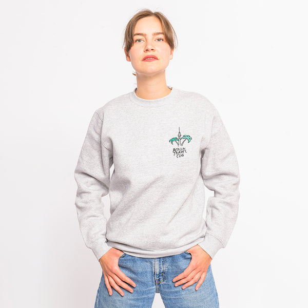 Sweater “Berlin Palms” - heather grey